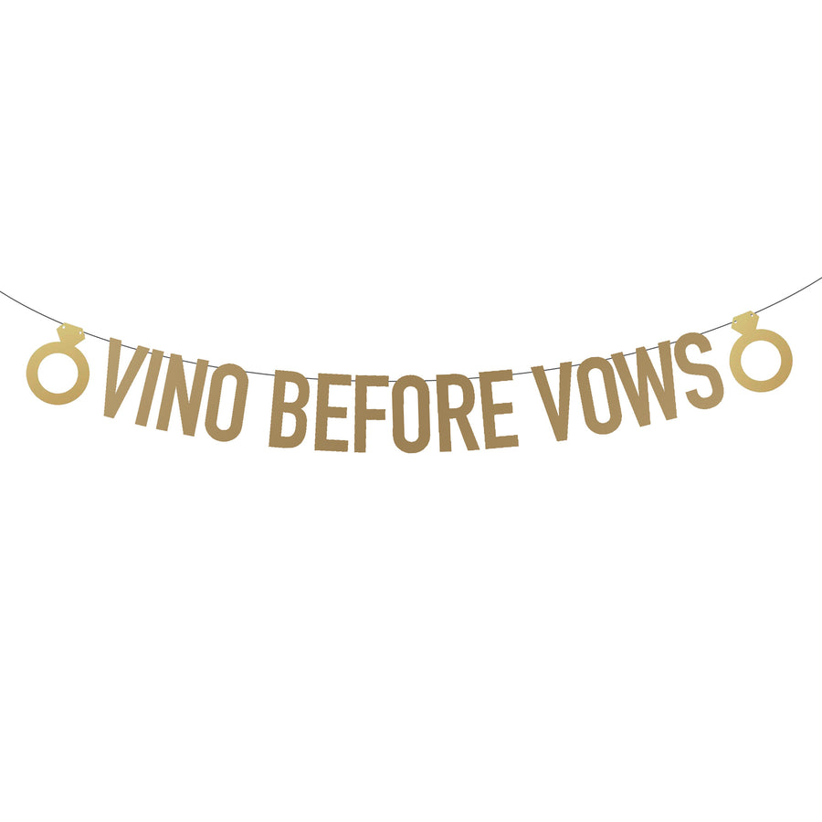 Vino Before Vows Bachelorette Party Banner, Bridesmaids Decorations Favors Accessories Gifts