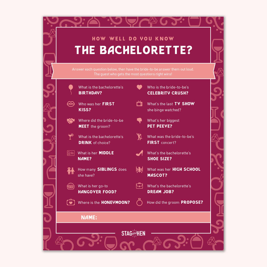 Printable Bachelorette Party Games | Vino Before Vows Winery, Wine Country, Vineyard | Scavenger Hunt, Groom Quiz, Bachelorette Quiz | Digital Download, PDF
