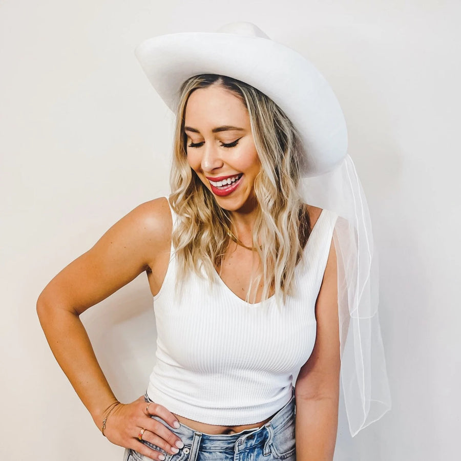 Cowboy Hat Veil for Bride | Country Western Bachelorette Party | Pink Black Cow Print Cowgirl Party Hat | Nashville Austin Bridesmaid Gifts