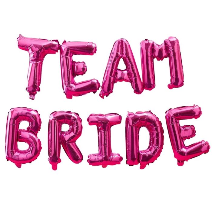 Team Bride Balloon Letter Kit (Hot Pink)
