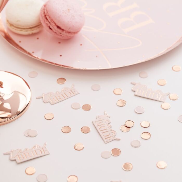 Blush Dot Team Bride Confetti