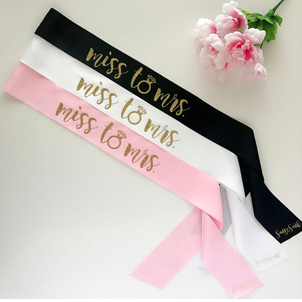 Miss to Mrs. Sashes - Stag & Hen